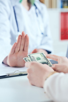 A Doctor is refusing money