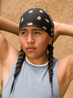 Native american youth drug addict.