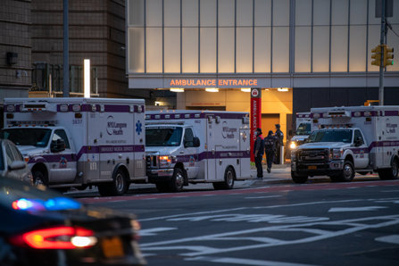 Ambulances by the emergency entrance